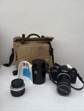 Minolta X-700 MPS Black SLR 35mm Film Camera  2 Extra Lenses Bag - Works