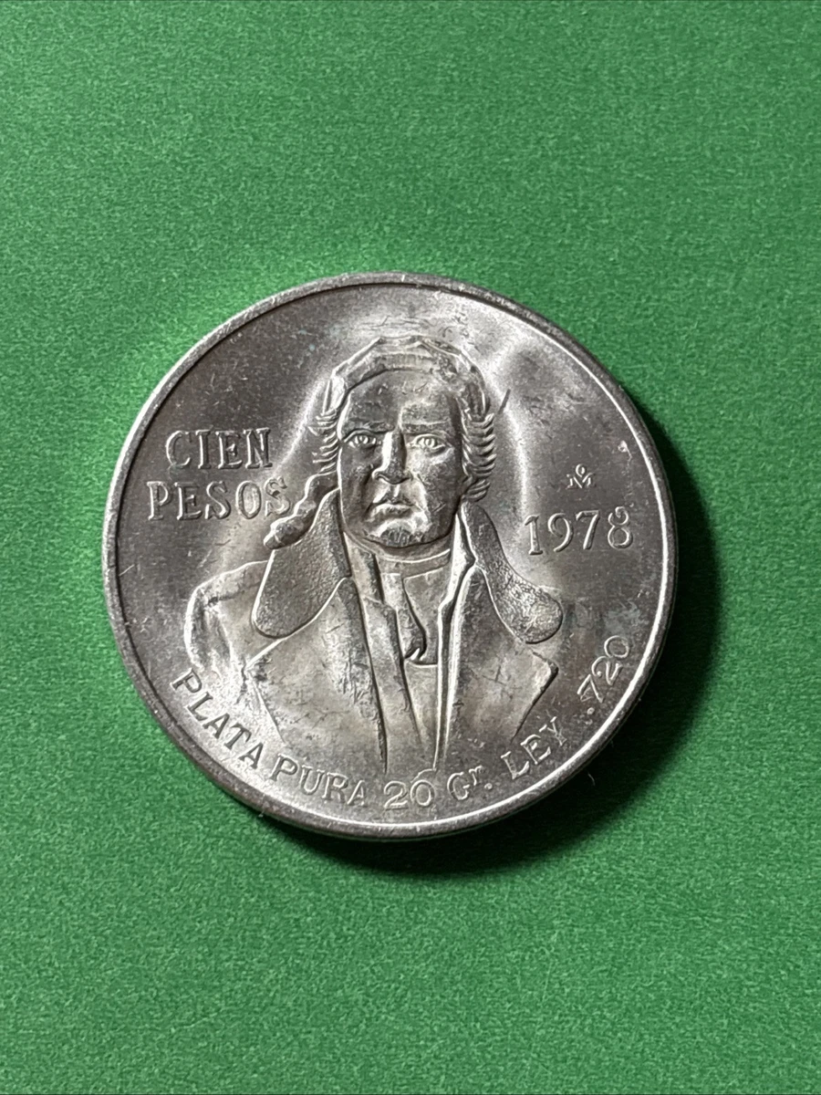 25+ Uncirculated 1978 100 Pesos Denomination Mexican Coins (1905