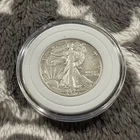 1942 Walking Liberty Half Dollar - 90% Silver - Circulated  (Comes In Capsule)