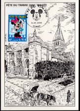 3643+ FDC  CARTE 1er JOUR        FETE DU TIMBRE  2004   DISNEY  MIMIE