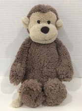 Rare Jellycat Tan Bashful Monkey Plush Stuffed Animal Toy Retired 12"