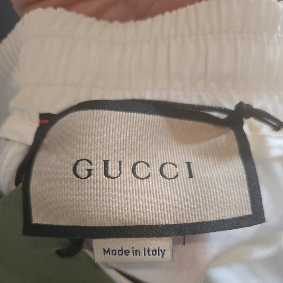 NUEVO CON ETIQUETAS GUCCI PANTALONES CORTOS CINTURA ELÁSTICA RAYAS LATERALES TALLA XXS Foto 4 de 4