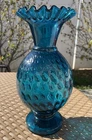 Large Fenton Jamestown Overlay 10 Inch Polka Dot Vase. No Damage.