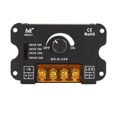 Single Color LED Dimmer, DC 5V/12V/24V 30A PWM Dimming Controller, Frequency ...