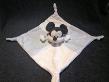 Doudou plat Mickey bleu blanc pois Primark Etat neuf