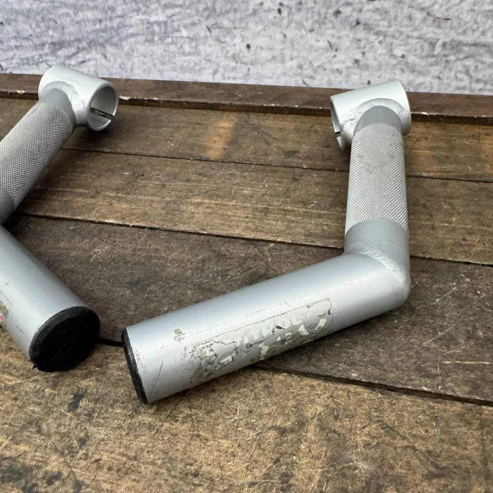 Vintage ControlTech Control Stix 90s MTB Handlebar Bar Ends Silver L-Bend Pair - Image 3 of 4