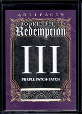 2025-26 Upper Deck Artifacts #III Rookie Relic Redemption Purple Dual Patch