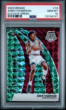 2023 Panini Mosaic - Elevate-Green Mosaic Prizm #13 Amen Thompson (RC) PSA 10