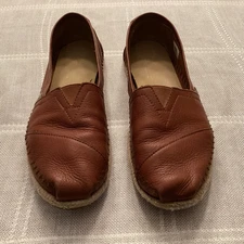 Tom’s Womens Leather Espadrilles Size 9 1/2