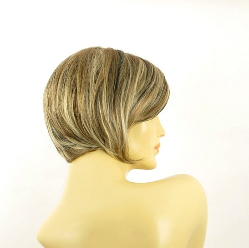 Perruque femme courte blond clair méché cuivré chocolat LANA 15613H4 - Imagen 7 de 9