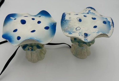 Color Changing Mushroom Lights Tetra Rainbow Colors 5.5 Inches High 4.3 Wide