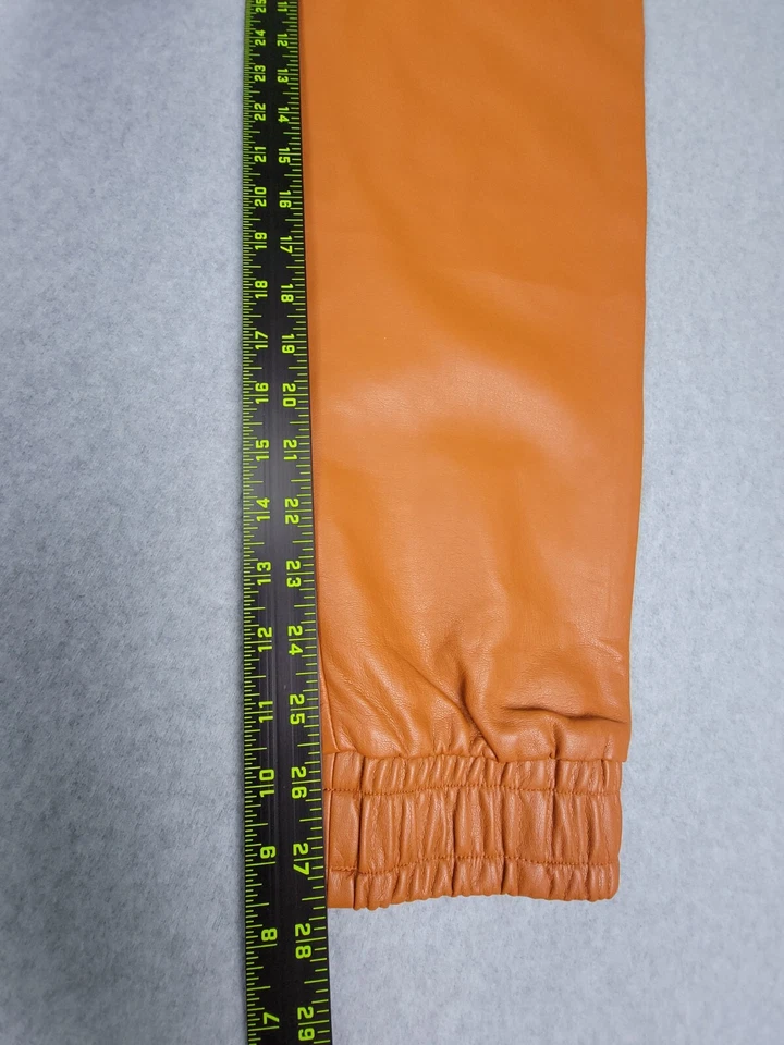 Pantalones Jogger French Connection Mujer 6 Marrón Imitación Cuero Cordón Pierna Cónica Foto 3 de 4