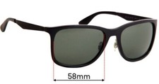 SFx Replacement Sunglass Lenses fits Ray Ban RB4313 - 58mm Wide