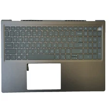 New Palmrest Cover Backlit Keyboard For Dell Inspiron 15Pro 5510 5515 06P0TG US