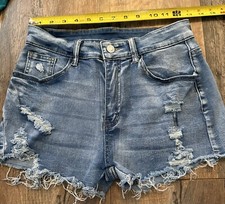 Women's Size 6 Medium Cutoff Distressed Mid Rise Stretch Jean Shorts