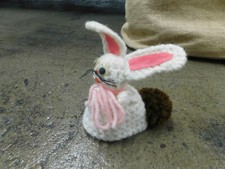 Vtg Crocheted KNIT EASTER EGG COVER COZIE Bun...