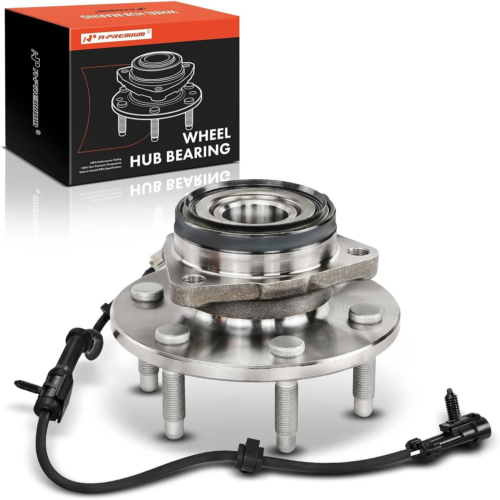 Front Wheel Bearing and Hub Assembly with ABS & 6-Lug for AWD/4WD Chevy GMC Cadi