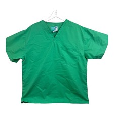 Miracle Medical Apparel Size L Scrub Top Chest Pockets Green Medical Nurse