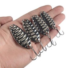 4PCS Metal Spoon Fishing Lures Jigs Hook Sinking Bait Trout Swim 10g/15g/20g/25g
