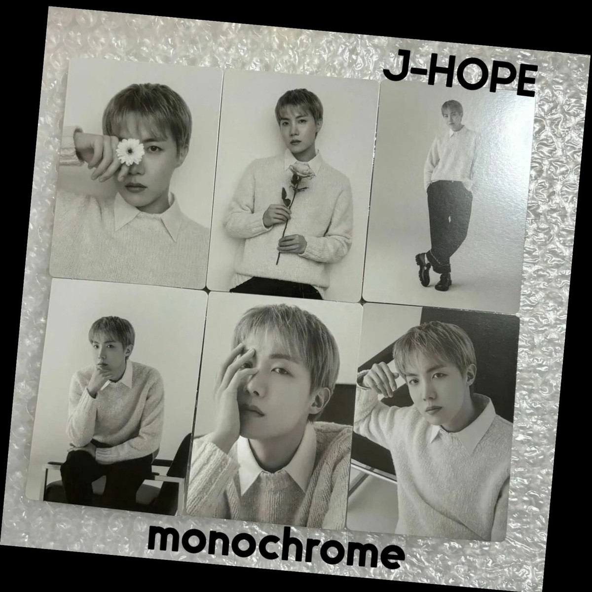 BTS J-HOPE ミニフォト BTS Pop Up J-HOPE MONOCHROME Mini Photocrad Complete Set Photo