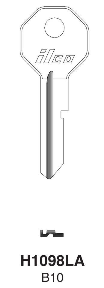 Vintage NOS Buick Gold Plated Key Blank H1098LA B10 All Models 1935 - 1966 - Image 3 of 4