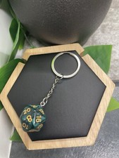 3 Stainless Steel Polyhedral Resin Dice Purse Keychain New Free Ship B3915
