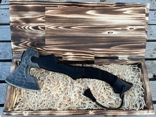 CUSTOM HANDMADE CARBON STEEL HUNTING VIKING HATCHET TOMAHAWK BEARDED  AXE