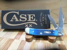 NIB Case Caribbean Blue Bone Saw Cut Jig Peanut 6220 Pocket Knife (2024) - 25596