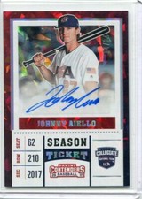 2017 Elite Extra Contenders Season Ticket Cracked Ice Johnny Aiello Auto 4/24