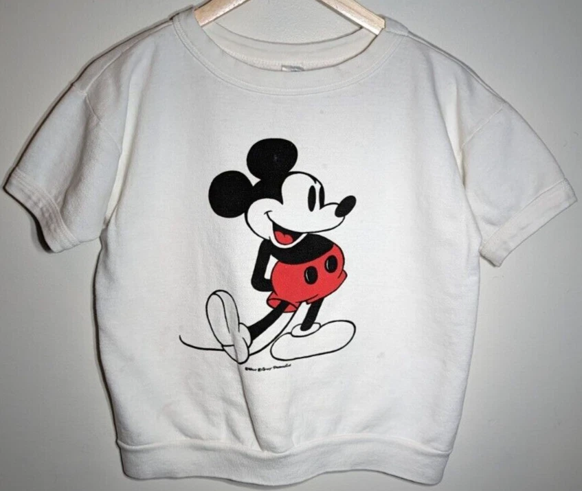 Vintage 70s Tropix Togs Disney Mickey Mouse Character White