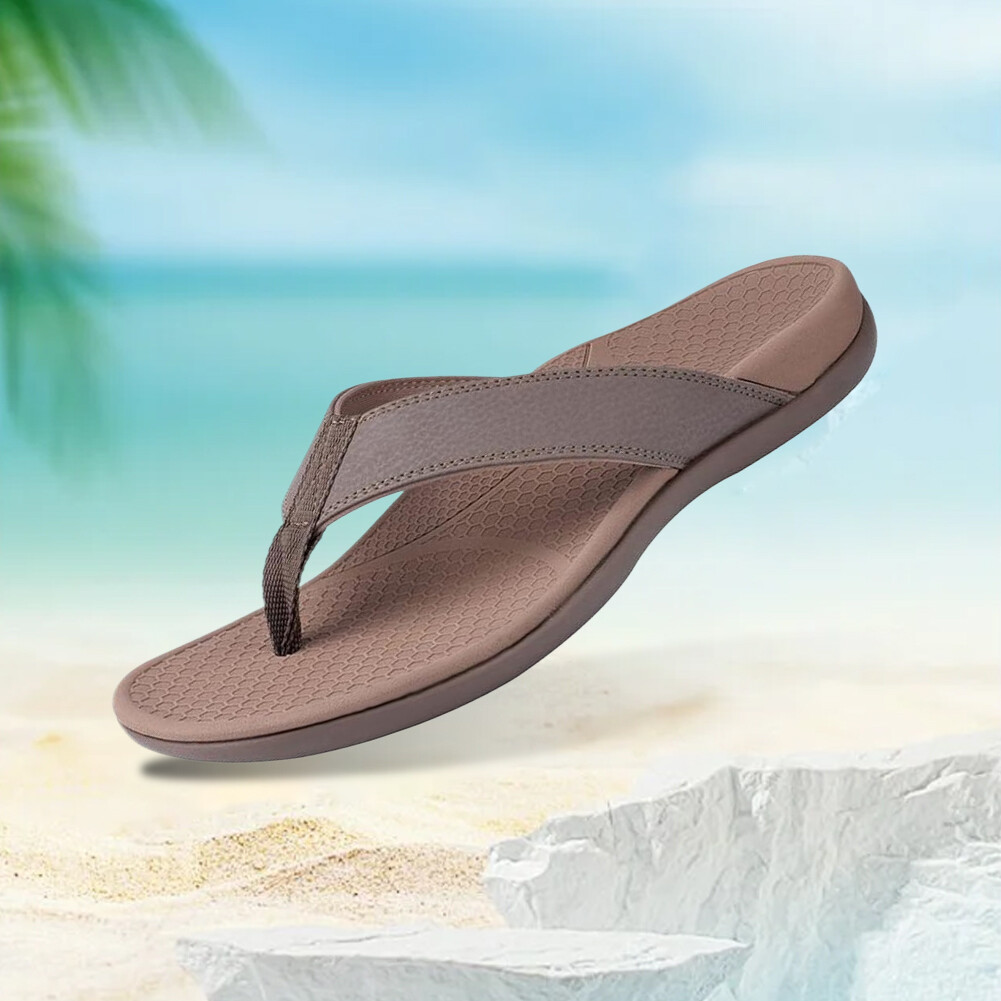 APL Sandali ortopedici uomo comode ciabatte da passeggio per piede piatto (cachi 45)