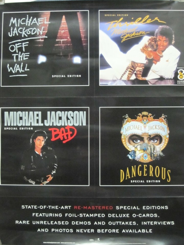 MICHAEL JACKSON 2001 2 sided History promotional poster Flawless