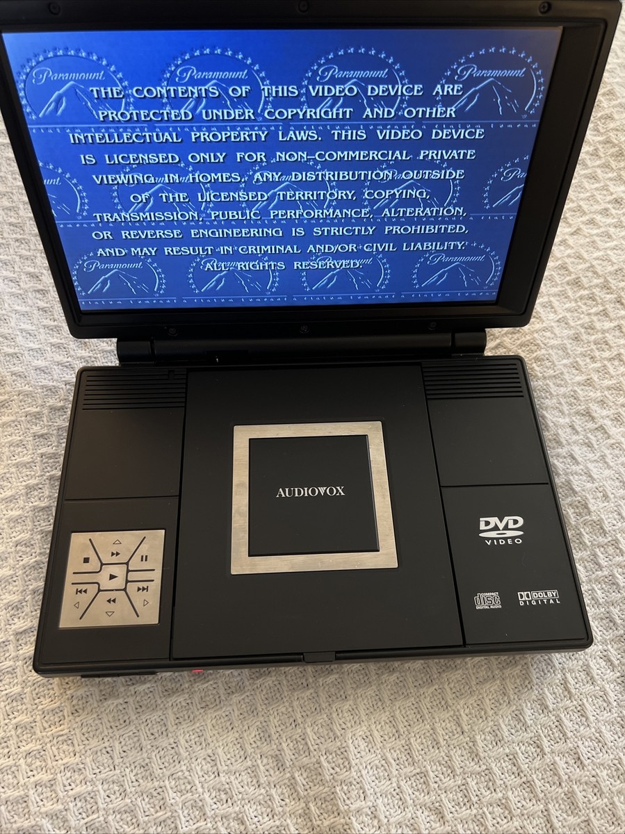 Audiovox PVS33116 10in Portable DVD Player Works With