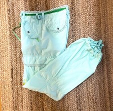 Vintage Miss Me Aqua Cargo Pants 90s Y2K Jeans USA NEW Sz M