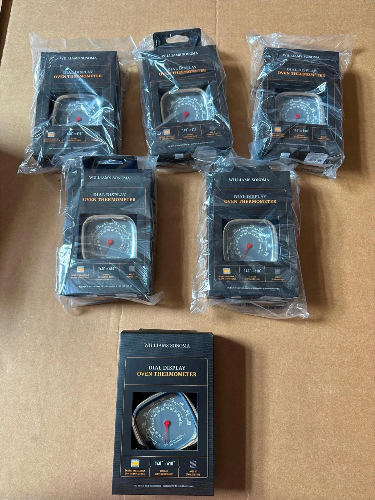 6x Pack Lot NEW Williams Sonoma Dial Display Analog Oven Thermometer 140-610º
Opens in a new window