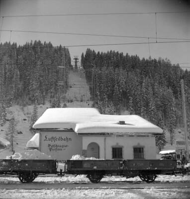 Opening Klosters Gotschnagrat Parsenn cableway first section base - Old Photo 1