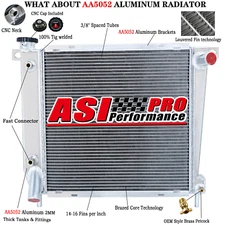 3 Row Aluminum Radiator For 1985-94 Ford Explorer Ranger Mazda B4000 3.0-4.0L
