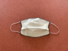 White Face Mask Reusable, Washable, Made in Virginia, One Thin Layer, Cotton USA