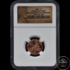 2009 Lincoln Cent Formative Years NGC MS 65 RD First Day Ceremony