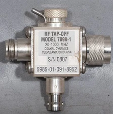 Coaxial Dynamics 7998-1 Type-N (M/F) 20-1000 MHz 1 kW Variable RF Signal Sampler