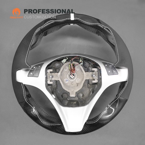 Funda de volante de fibra de carbono PU de gamuza personalizada para Alfa Romeo Giulietta MiTo - Imagen 6 de 10