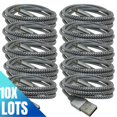10x Lot Wholesale Bulk Fast USB Charger Charging Cable For Apple iPhone 11 XR 8