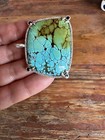 SALE Beautiful Turquoise Sterling Silver And Diamond Pendant Custom Made — photo 10