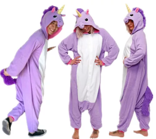 Mens Ladies Fleece Pyjama Pajamas Kigurumi Onsies Adults Animal Costume UK - Picture 14 of 68
