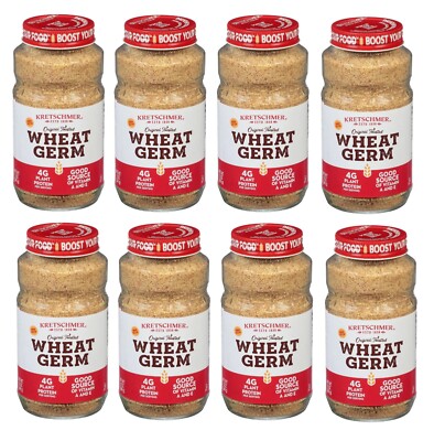 2 JARS Kretschmer Original Toasted Wheat Germ 12 Oz Flour Non GMO