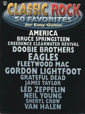 Classic Rock 50 Favorites for Easy Guitar Tab Sheet Music Chords Songs Book