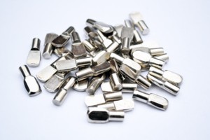 4-Pack Brass Shelf Pins & Sockets | Metal Bookcase Bracket - Foto 10