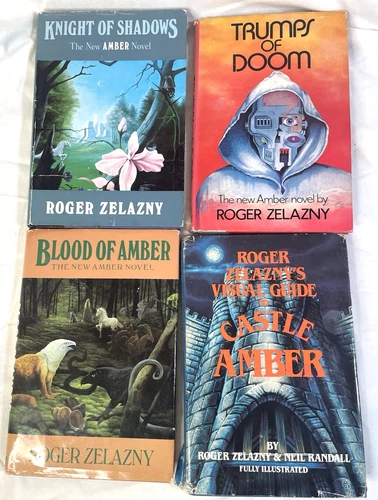 Blood Amber Trumps of Doom Knights of Shadows Castle Guide R Zelazny 4 HC Books