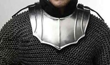 Steel Pauldrons and Gorget Set, Medieval Knight Armor for LARP, SCA Cosplay Gift