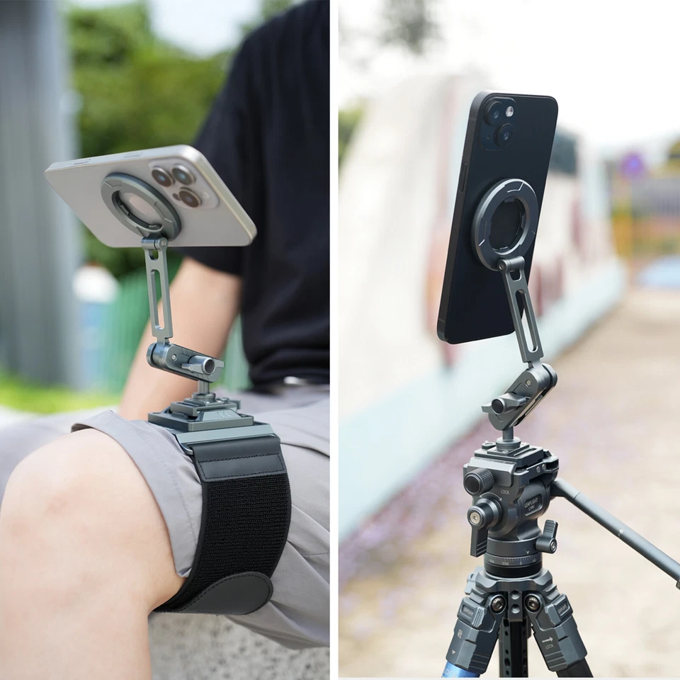 Magnetic Phone Holder with 360° Phone Tripod Mount for MagSafe iPhone 16 15 14 - Image 3 of 4